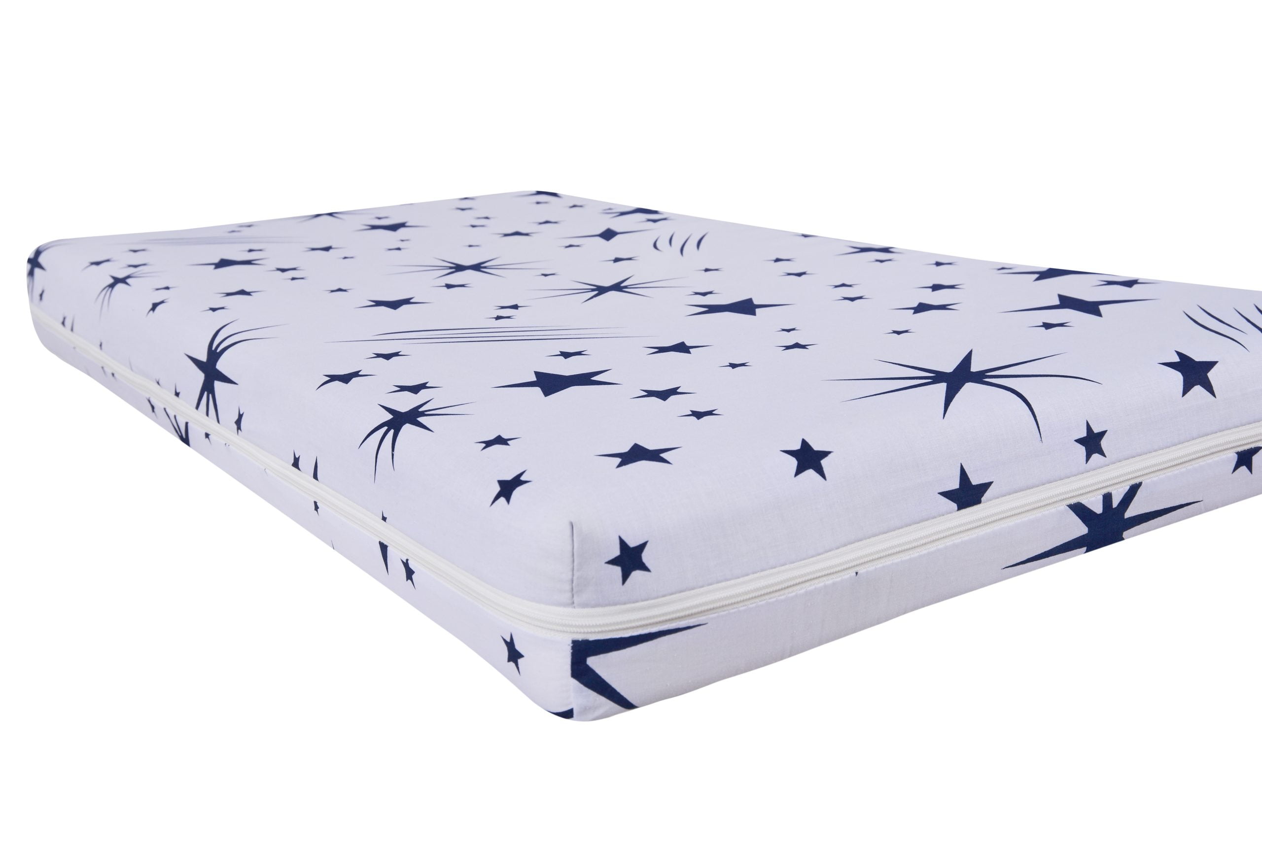 Saltea cu memorie Somnart Memory 70x140, înălțime 10 cm, pentru bebeluși și copii, husă impermeabilă, fermitate medie, model steluțe - imagine 2