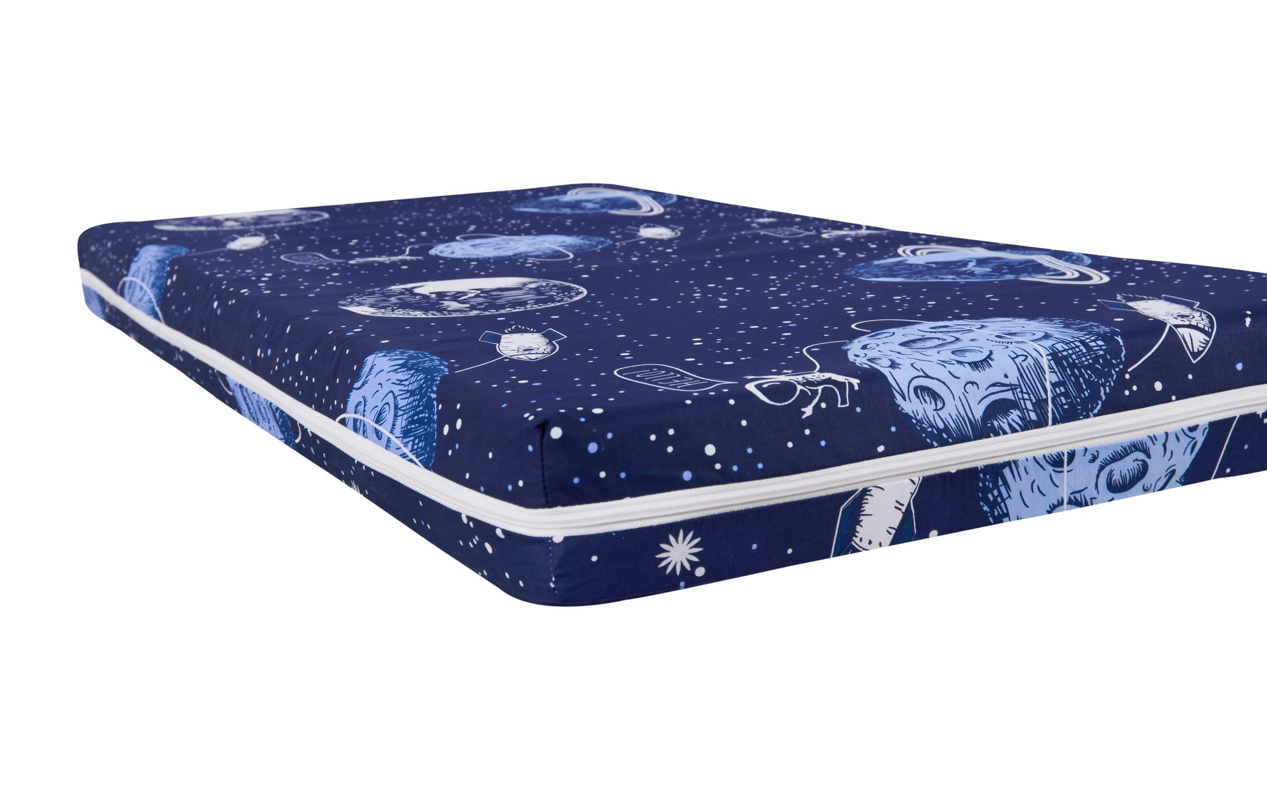 Saltea cu memorie Somnart Memory 70x140, înălțime 10 cm, pentru bebeluși și copii, husă impermeabilă, fermitate medie, model cosmos - imagine 3