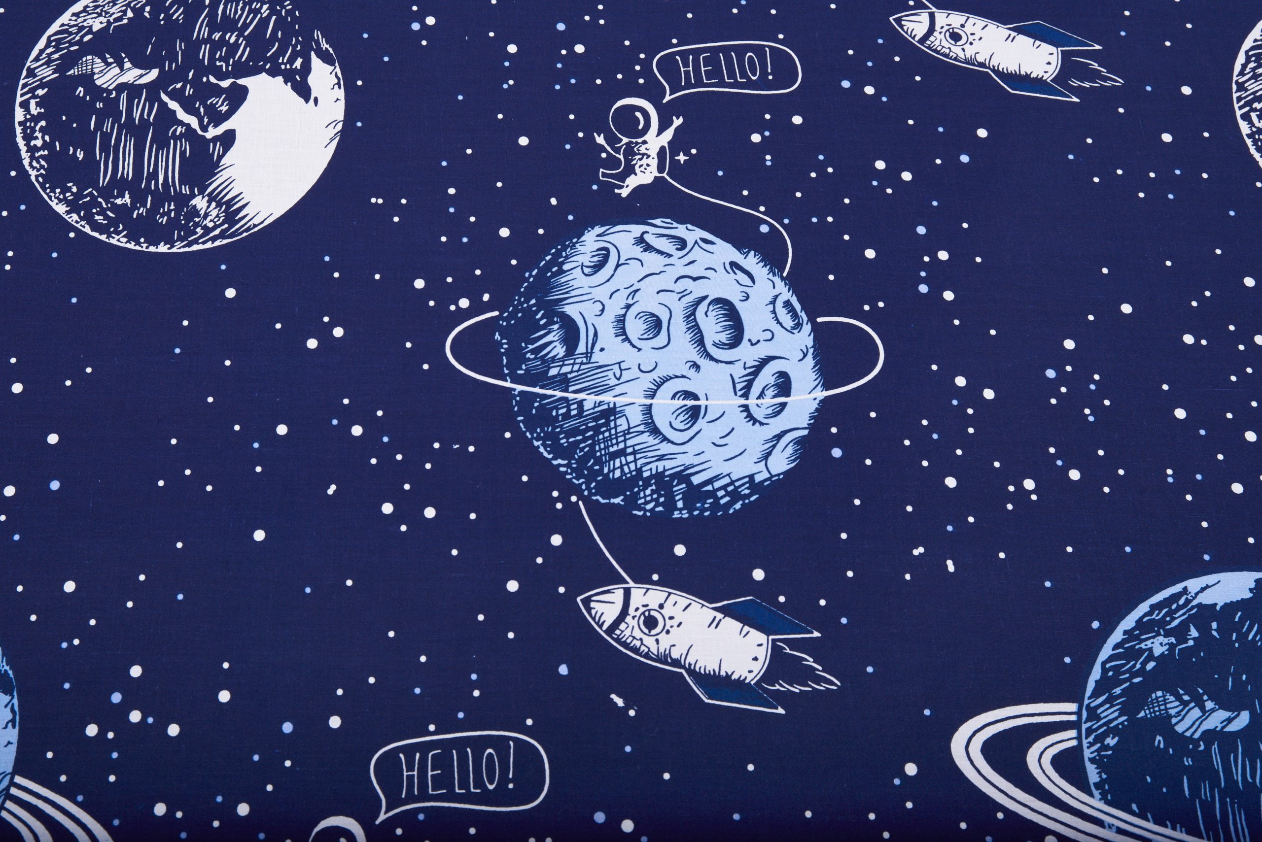 Saltea cu memorie Somnart Memory 70x140, înălțime 10 cm, pentru bebeluși și copii, husă impermeabilă, fermitate medie, model cosmos - imagine 4