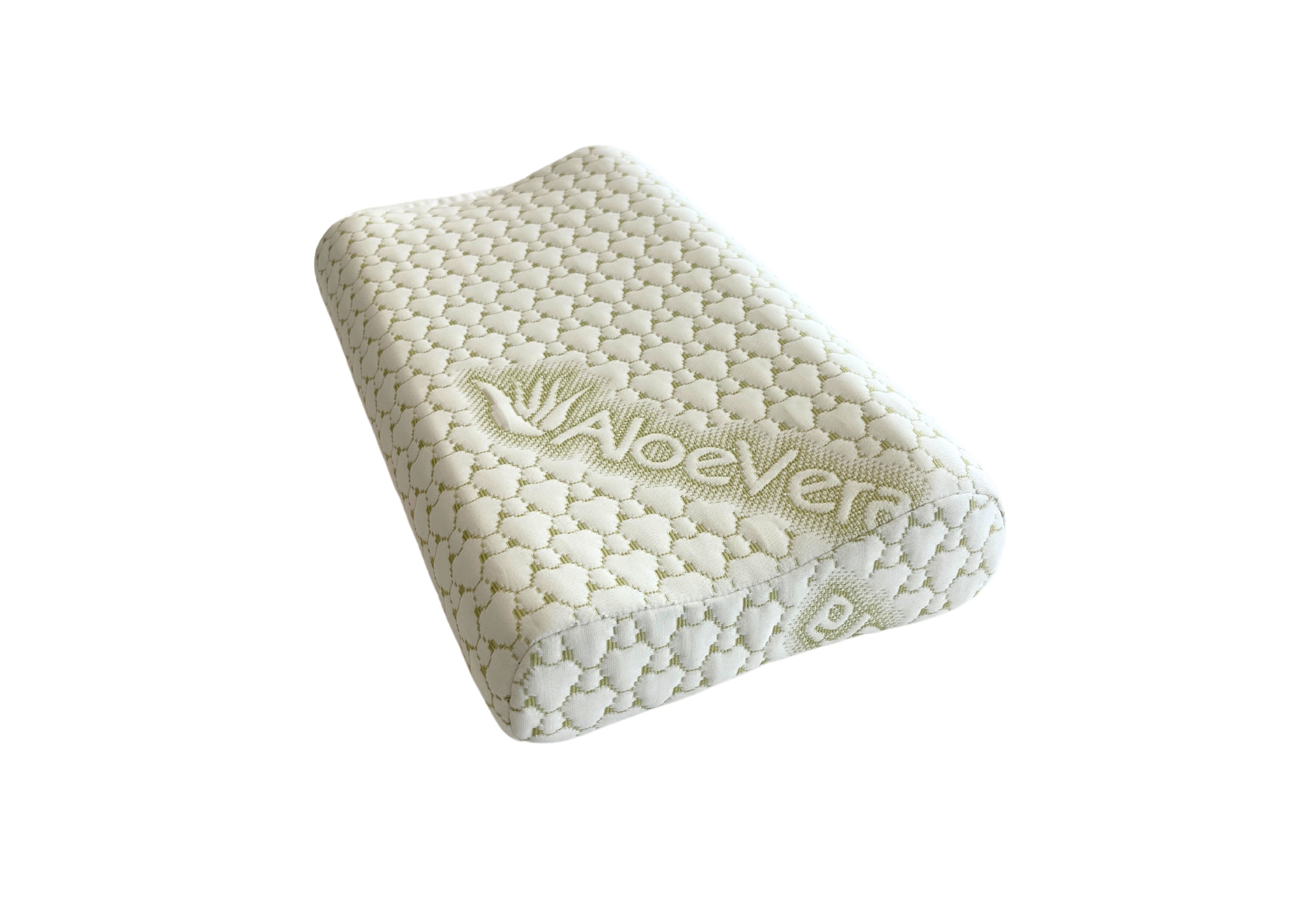 Perna ergonomica Aloe Vera Memory, sustinere exacta pentru gat si cap, husa detasabila, 30x50x10/8 cm - imagine 3