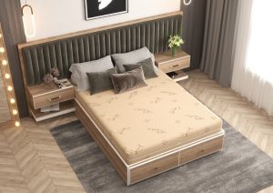 Saltea cu spuma poliuretanica Somnart Ortopedic Bio Cotton 160x200, inaltime 17 cm, ortopedica, husa detasabila si lavabila, fermitate medie