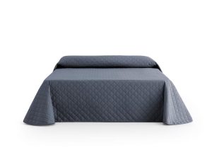 Cuvertura de pat velour, Somnart, 220x240 cm, gri