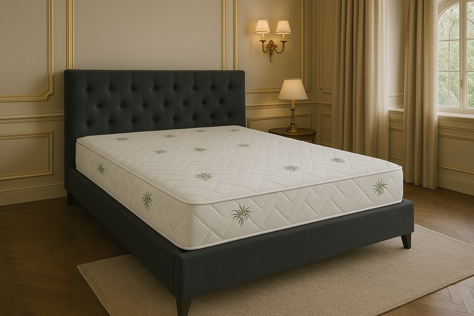 Saltea cu spuma poliuretanica Somnart Aloe Vera 140x200, înălțime 20 cm, husă cu Aloe Vera, fermitate medie - imagine 3