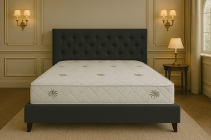Saltea cu spuma poliuretanica Somnart Aloe Vera 180x200, înălțime 20 cm, husă cu Aloe Vera, fermitate medie