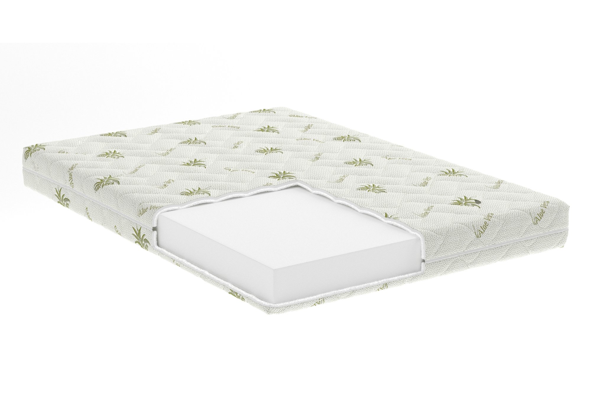 Saltea cu spuma poliuretanica Somnart FermiMax Aloe Vera 160x200, inaltime 15 cm, husa lavabila si detasabila cu fermoar, fermitate ridicata - imagine 2