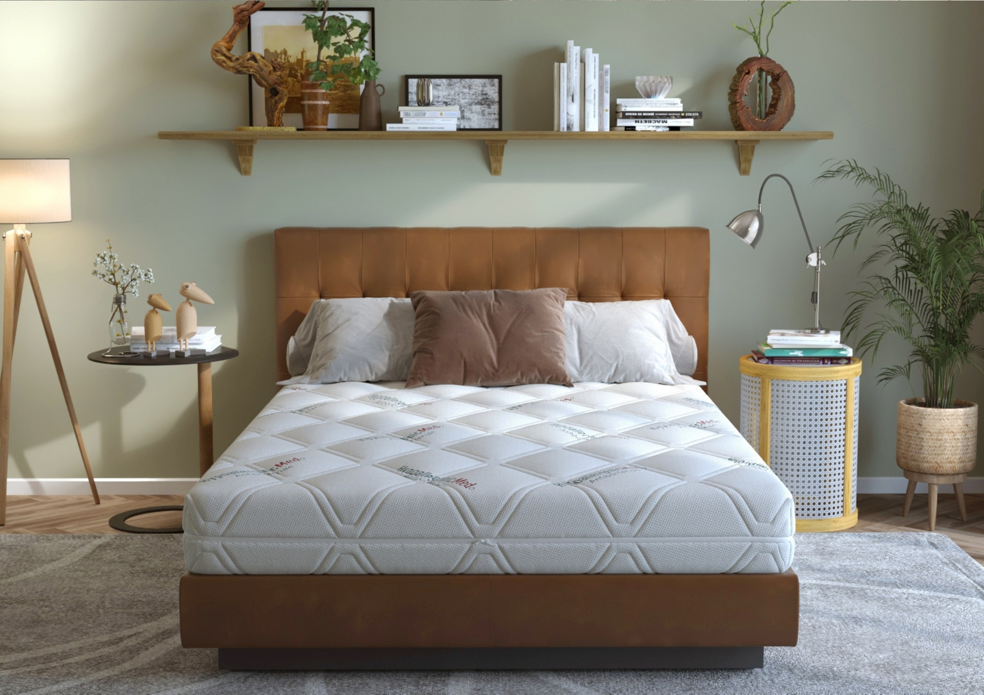 Saltea cu spumă poliuretanică Somnart HypoallergenicMed Antibacteria, 140x200, înălțime 18 cm, antibacterii, husă detașabilă cu fermoar, fermitate medie - imagine 3