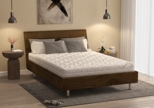 Saltea cu spumă poliuretanică HypoallergenicMed PolyCotton 160x200, hipoalergenică, husă lavabilă și detașabilă cu fermoar, fermitate medie