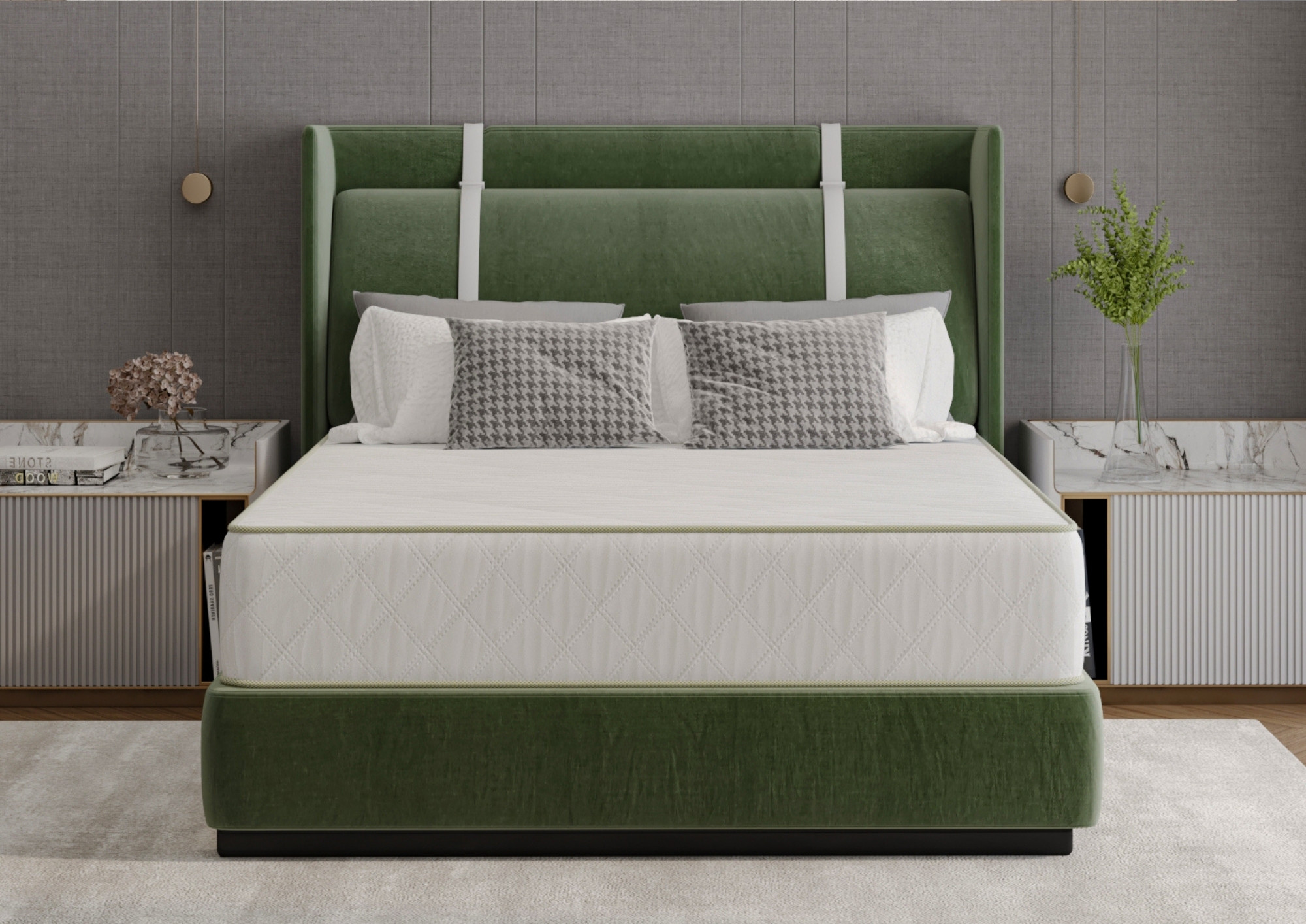 Saltea cu arcuri SomnART LETTO 120x200, înălțime 22 cm, ortopedică, husă matlasată, duritate medie-tare - imagine 3