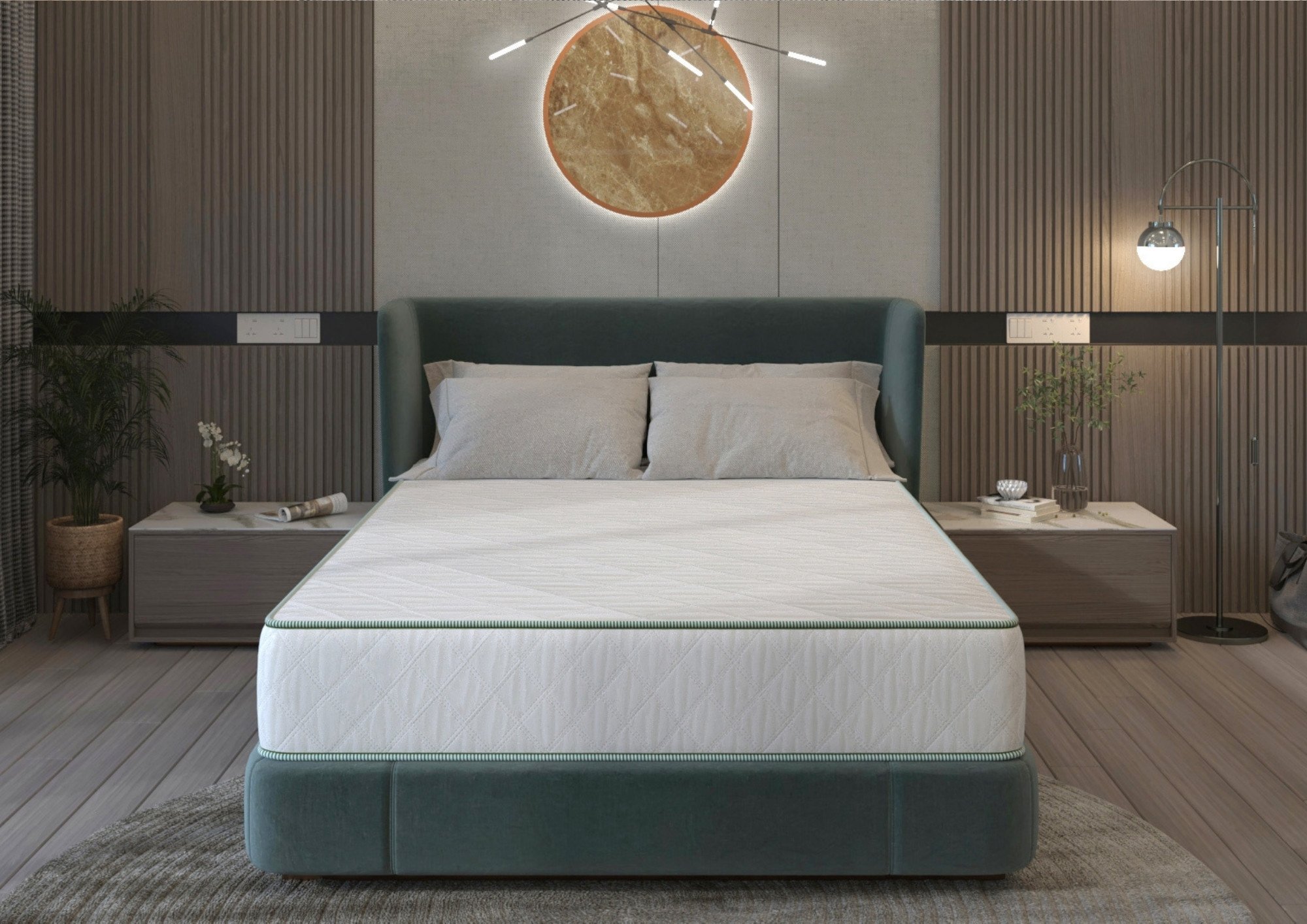 Saltea cu arcuri SomnART LETTO Plus 160x200, înălțime 24 cm, ortopedică, husă matlasată, duritate tare - imagine 4