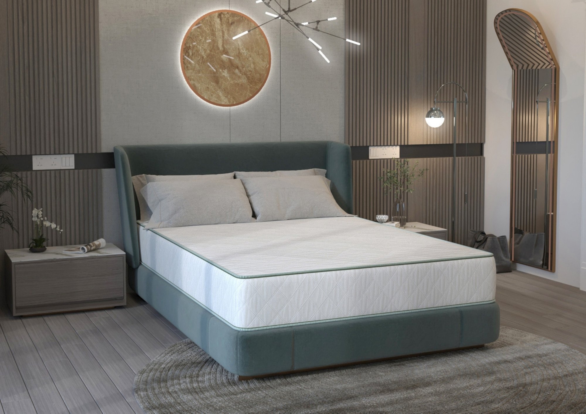 Saltea cu arcuri SomnART LETTO Plus 160x200, înălțime 24 cm, ortopedică, husă matlasată, duritate tare