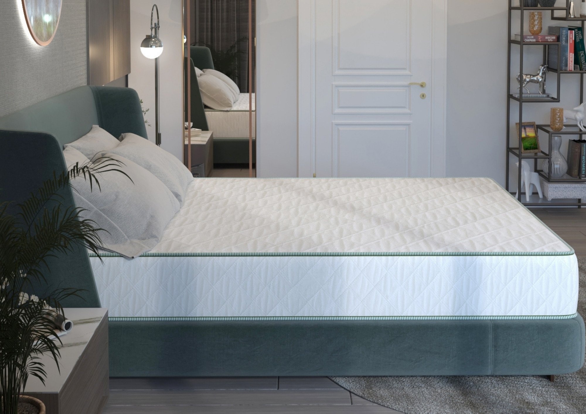 Saltea cu arcuri SomnART LETTO Plus 160x200, înălțime 24 cm, ortopedică, husă matlasată, duritate tare - imagine 3