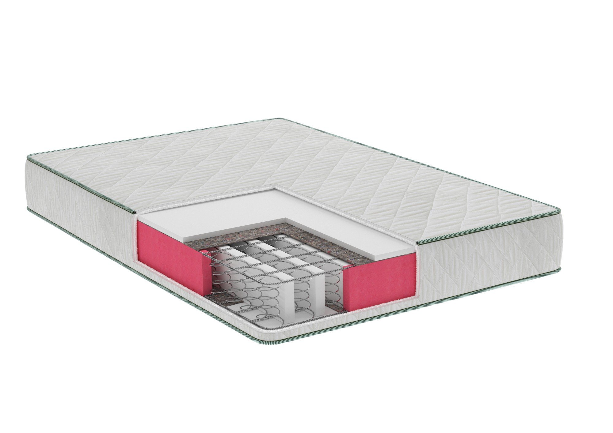 Saltea cu arcuri SomnART LETTO Plus 160x200, înălțime 24 cm, ortopedică, husă matlasată, duritate tare - imagine 2