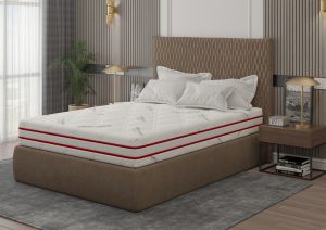 Saltea cu memorie Somnart Memory HypoallergenicMed Antibacteria 160x200, înălțime 18 cm, antibacterii, husă 3D detașabilă, fermitate medie