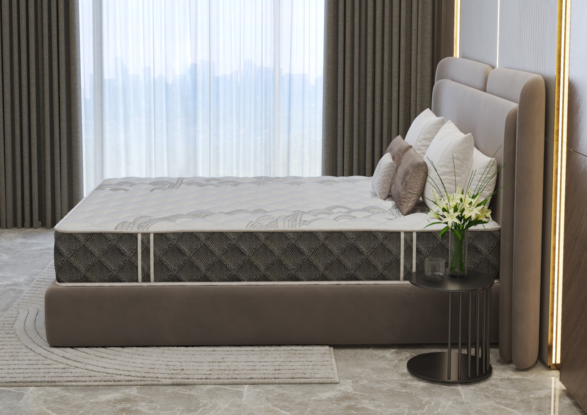 Saltea Somnart Memory Dream 140x200, înălțime 24 cm, cu mânere, fermitate mediu-tare - imagine 4