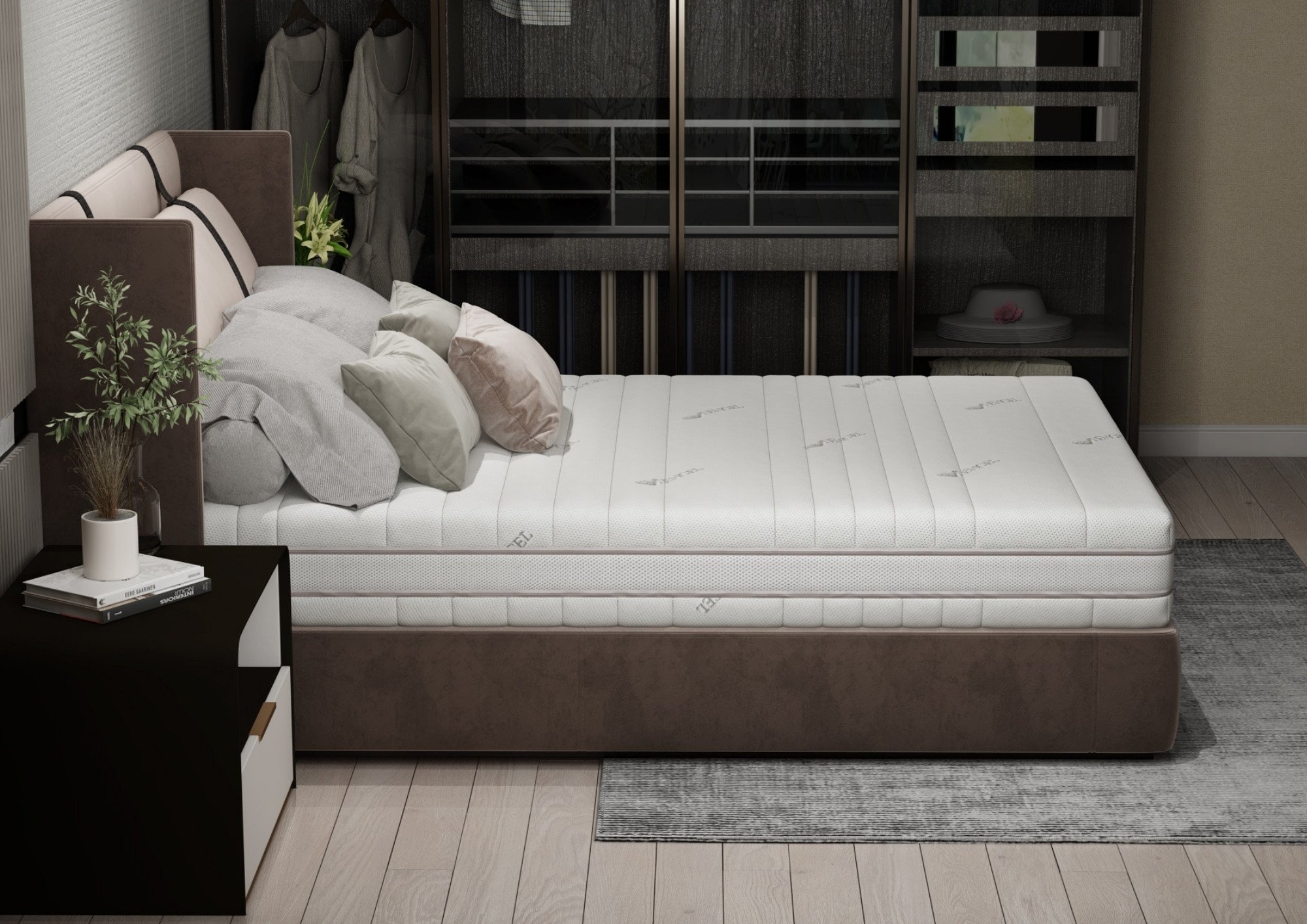 Saltea cu memorie Somnart Memory Tencel 180x200, înălțime 26 cm, 7 zone, aerisiere 3D AirMesh, husa detasabila si lavabila, fermiate medie - imagine 3