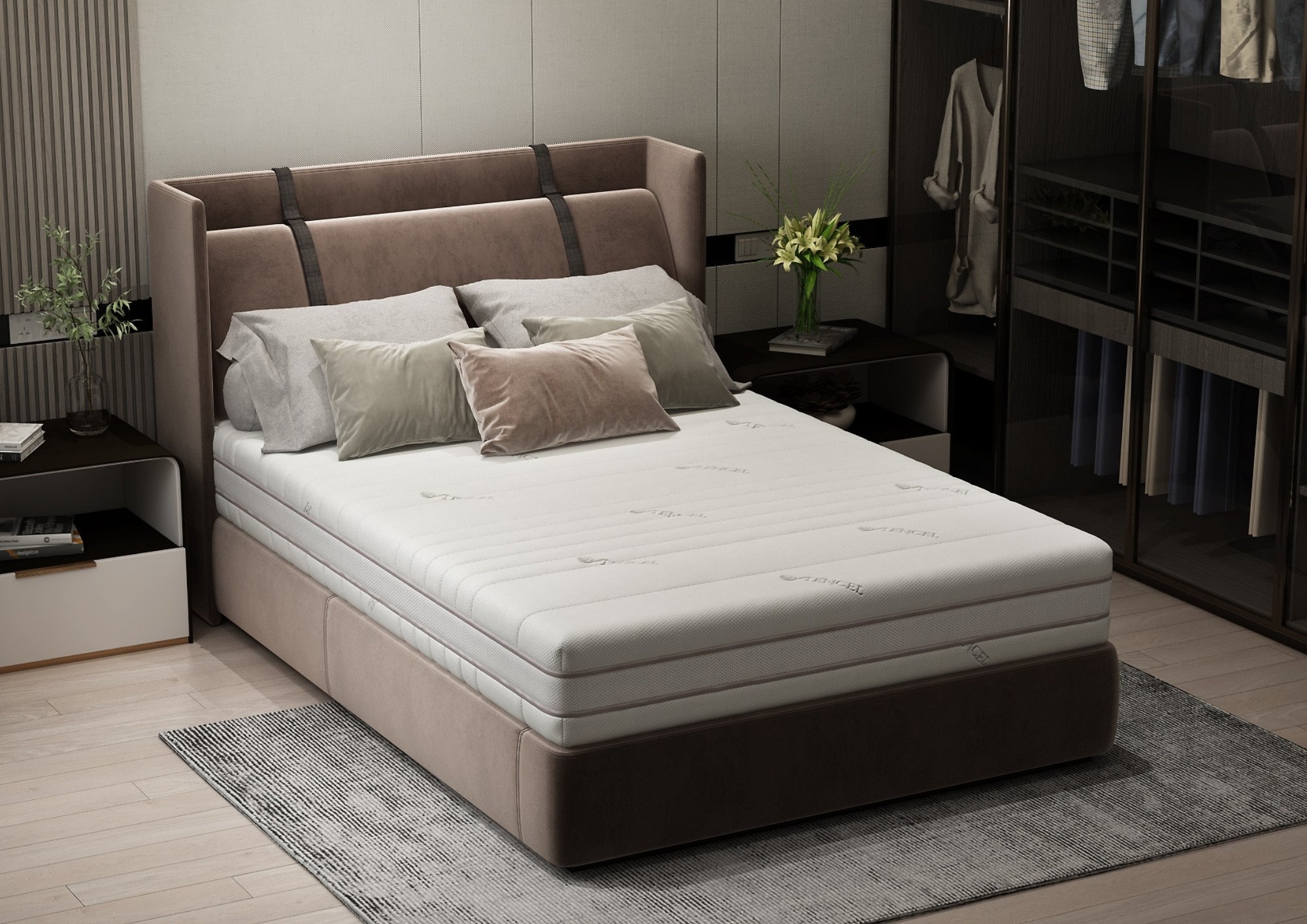 Saltea cu memorie Somnart Memory Tencel 180x200, înălțime 26 cm, 7 zone, aerisiere 3D AirMesh, husa detasabila si lavabila, fermiate medie