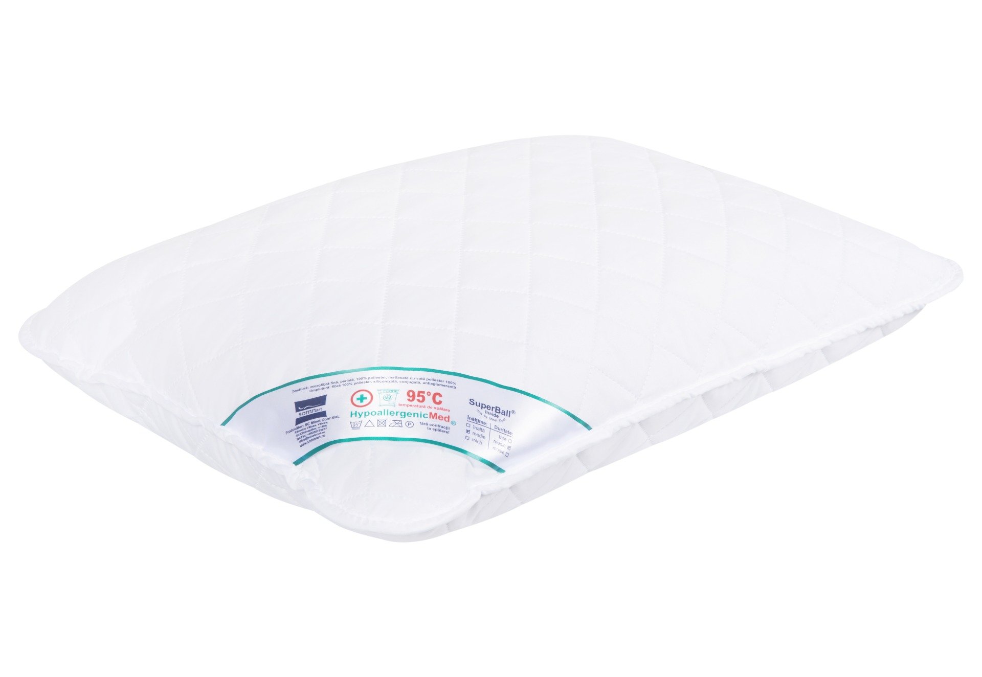 Perna Somnart HypoallergenicMed, lavabila la 95°C - 50 x 70 cm - imagine 6