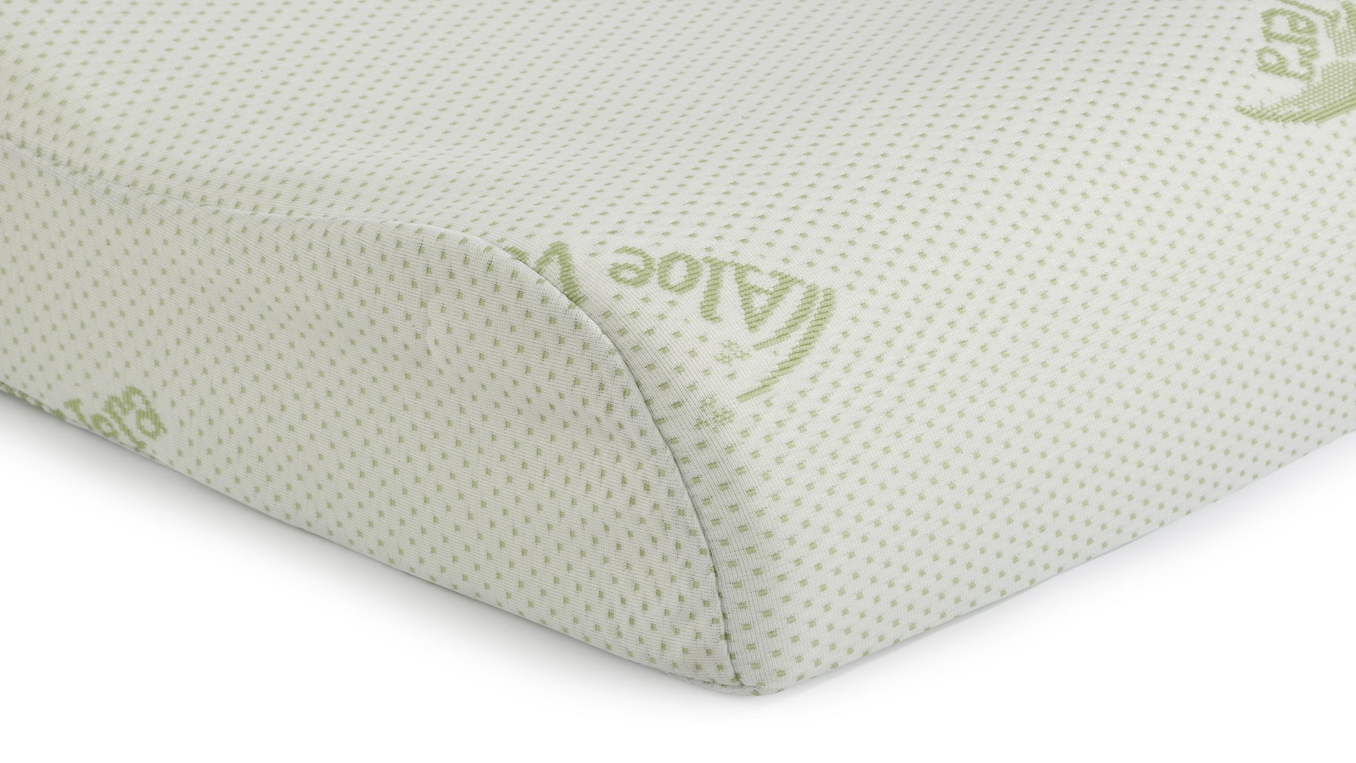 Perna ergonomica Memory Aloe Vera Somnart, sustinere exacta pentru gat si cap, husa detasabila, 42x72x12 cm - imagine 2