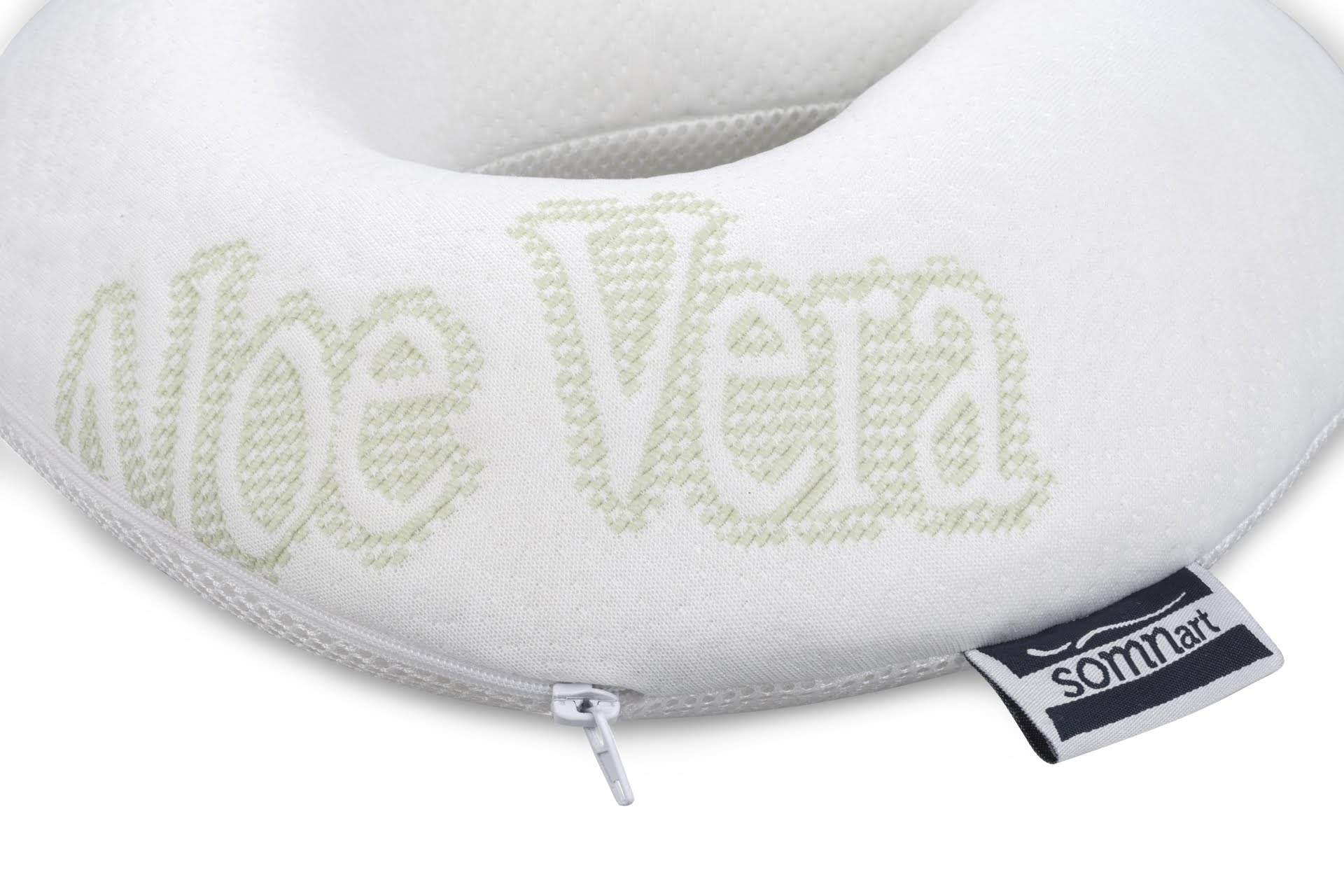 Perna calatorie Somnart Memory, cu spuma de memorie si husa detasabila si lavabila, Aloe Vera - imagine 3