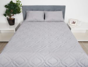 Pilota de vară 180x200 Somnart Belina, microfibra, lavabila la masina, vidata, Gri