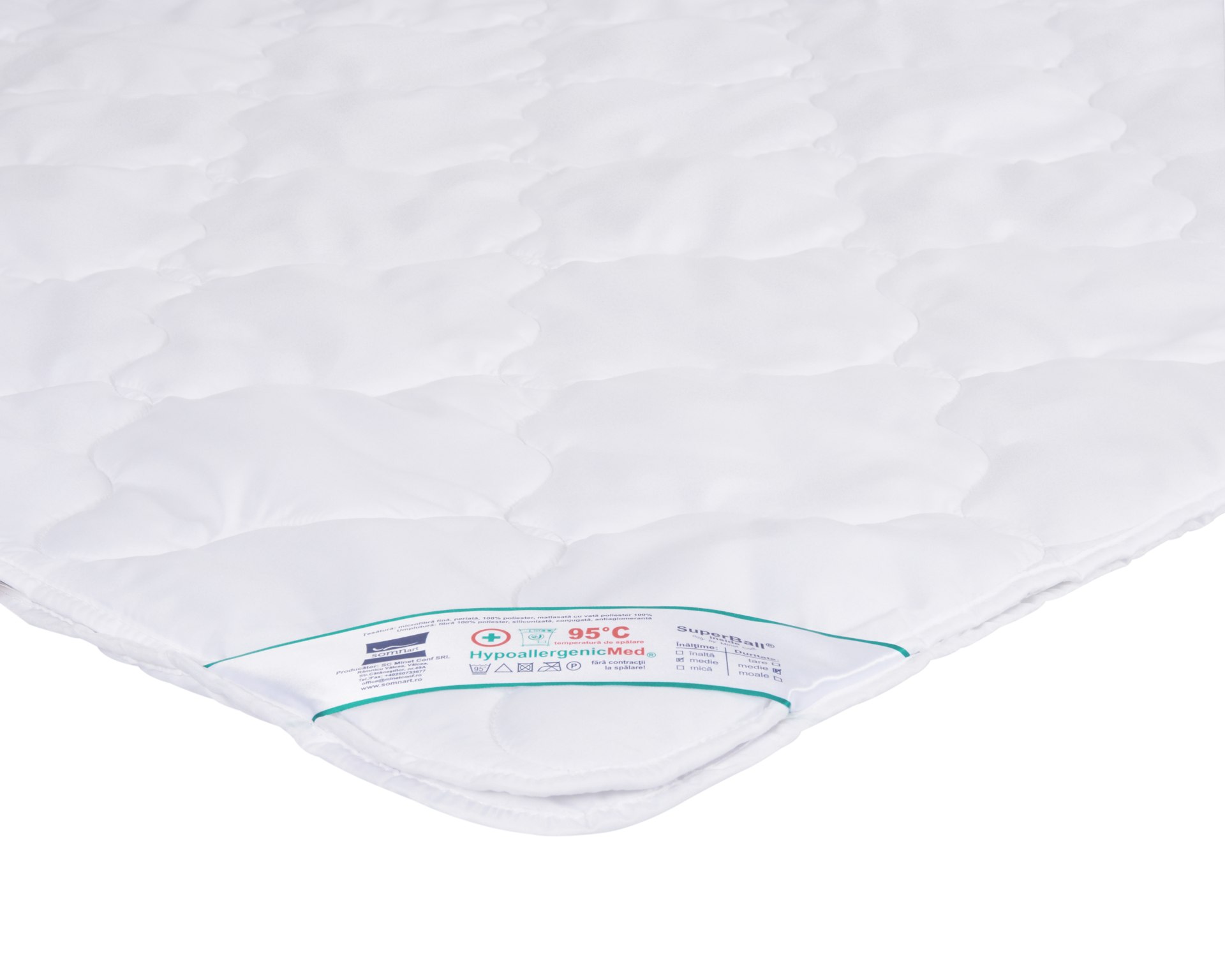 Pilota Somnart HypoAllergenicMed, microfibra 200g, 140 x 200 cm, lavabila la 95°C, pentru vara - imagine 18