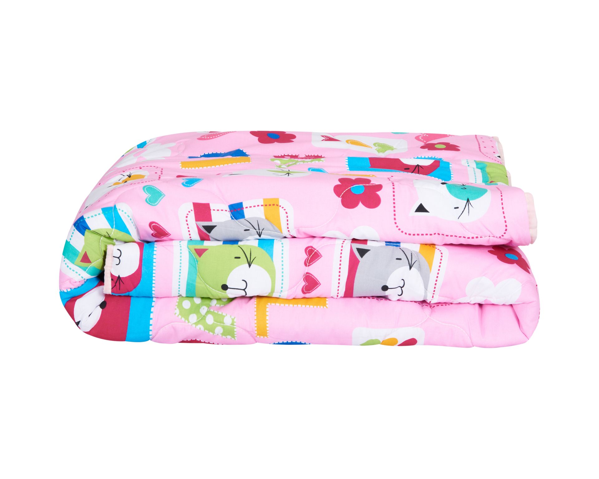 Pilota bumbac Somnart Pisicute, 200x220cm, umplutura 300 gsm - imagine 2