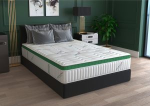 Saltea cu arcuri HypoallergenicMed Primo Protect 140x200, înălțime 23 cm, ortopedică, husă tratament antialergic, fermitate mediu-tare, sistem aerisire 3D