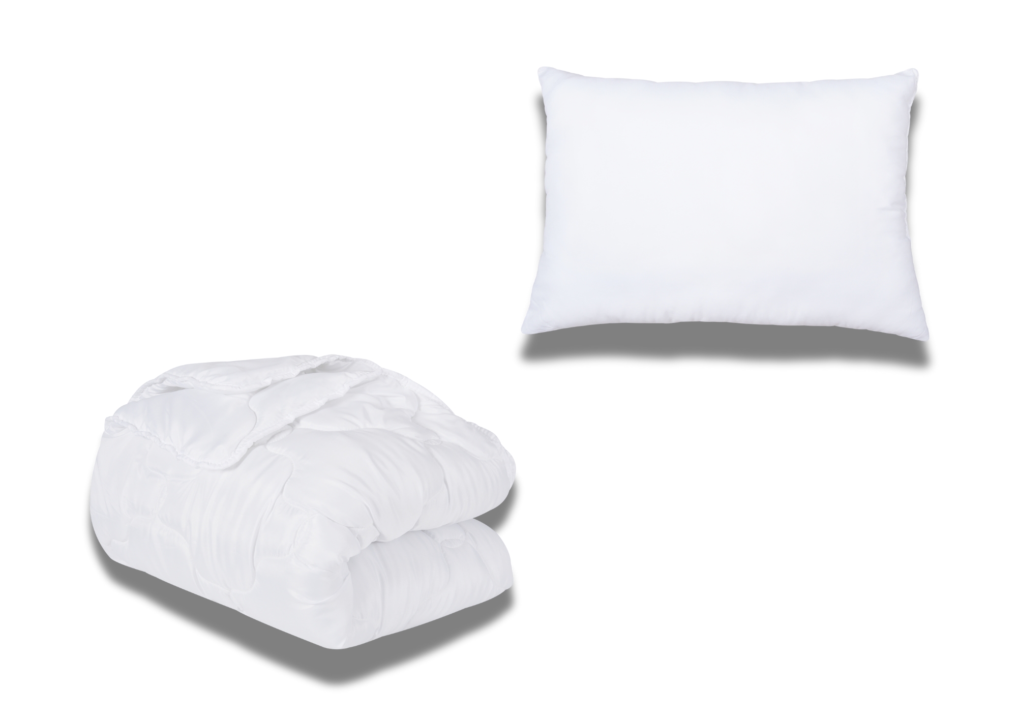 Set alb, pilota PurConfort 140x200, 250gsm + 1 perna alba Belina nematlasata