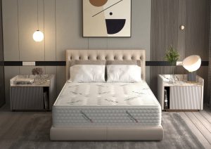 Saltea cu arcuri Pocket HypoallergenicMed® Safe Relax HoReCa 140x200, înălțime 25 cm, ortopedică, husă tratament antialergic, fermitate mediu-tare