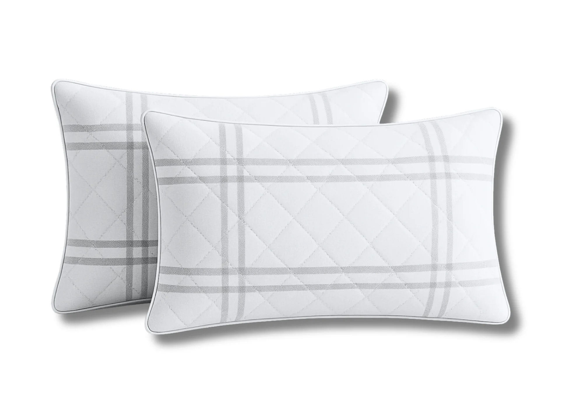 Set 2 Perne Somnart matlasate Grid Confort 50x70 cm
