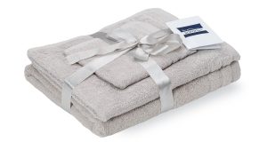 Set prosoape bumbac Somnart, 600gsm, de fata 50x90 cm + de corp 70x140 + de maini 30x50 cm, gri