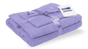 Set prosoape bumbac Somnart 600gsm de fata 50x90 cm + de corp 70x140 + de maini 30x50 cm, lila