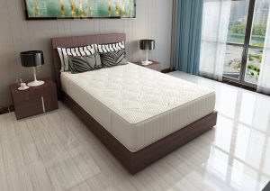 Saltea cu memorie si arcuri Silver Evolution Pocket Spring, Horeca, 200x200, inaltime 30 cm, husa tricot Silver, fermitate ridicata