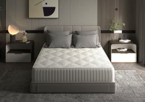Saltea cu memorie Somnart Silver Relax 180x200, înălțime 24 cm, husă cu ioni de argint, cu mânere, fermitate medie