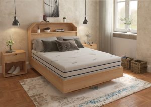 Saltea cu memorie Somnomed Antiacaria 160x200, înălțime 20 cm, pentru alergici, husă cu tratament antiacarian, rulată, fermitate medie