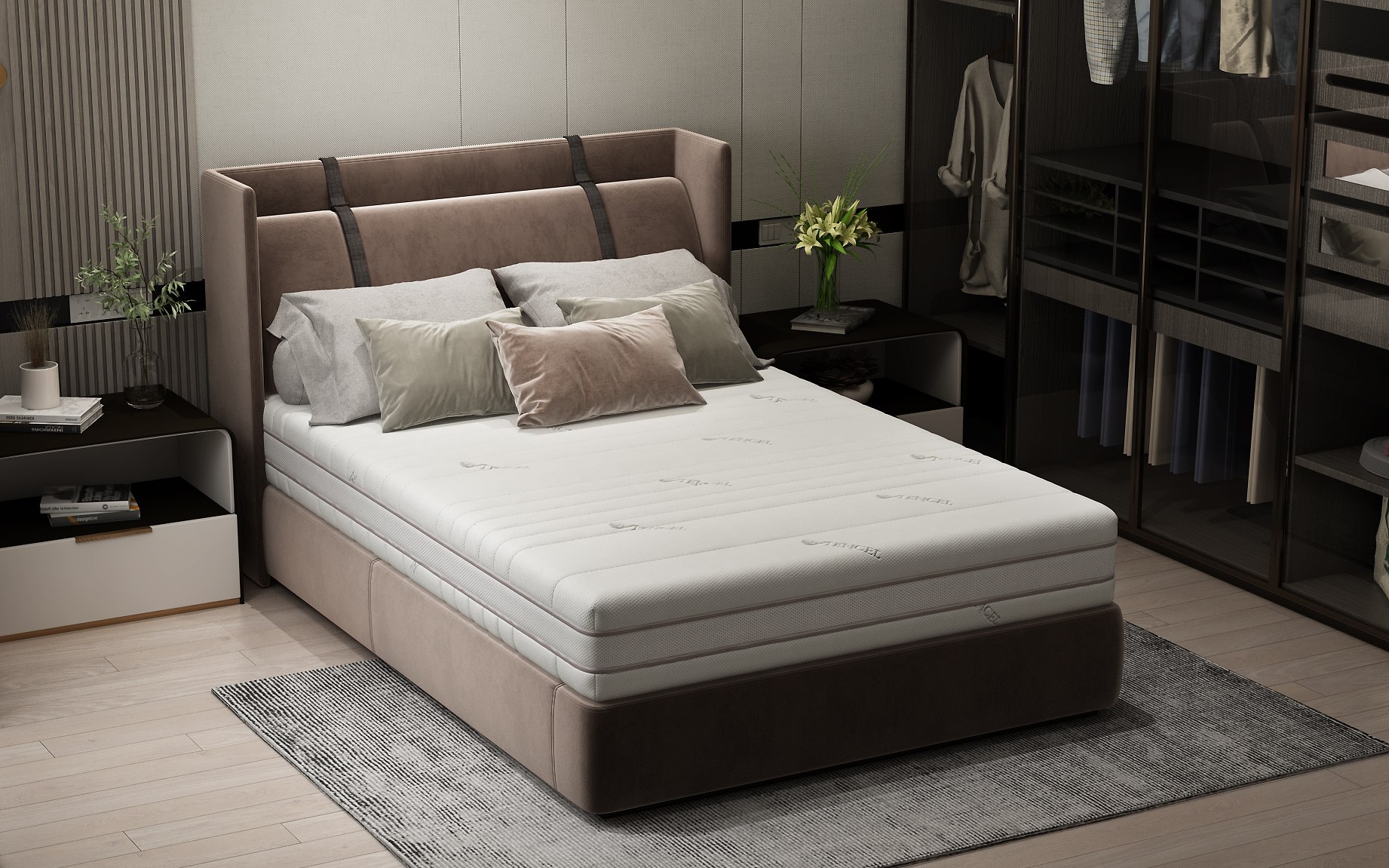 Saltea cu memorie Somnart Memory Tencel 140x200, înălțime 26 cm, 7 zone, aerisiere 3D AirMesh, husa detasabila si lavabila, fermiate medie - imagine 9