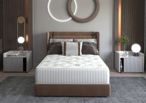 Saltea cu memorie Somnart Memory Ultimate 90x200, înălțime 24 cm, husă cu Aloe Vera, cu mânere, fermitate mare