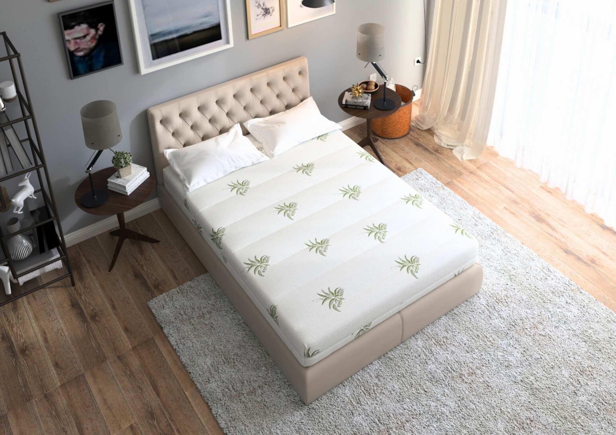 Saltea cu memorie Somnart XXL Memory Plus 180x200, înălțime 25 cm, pentru persoane supraponderale, husă Aloe Vera detașabilă, rulată, fermitate mare - imagine 3