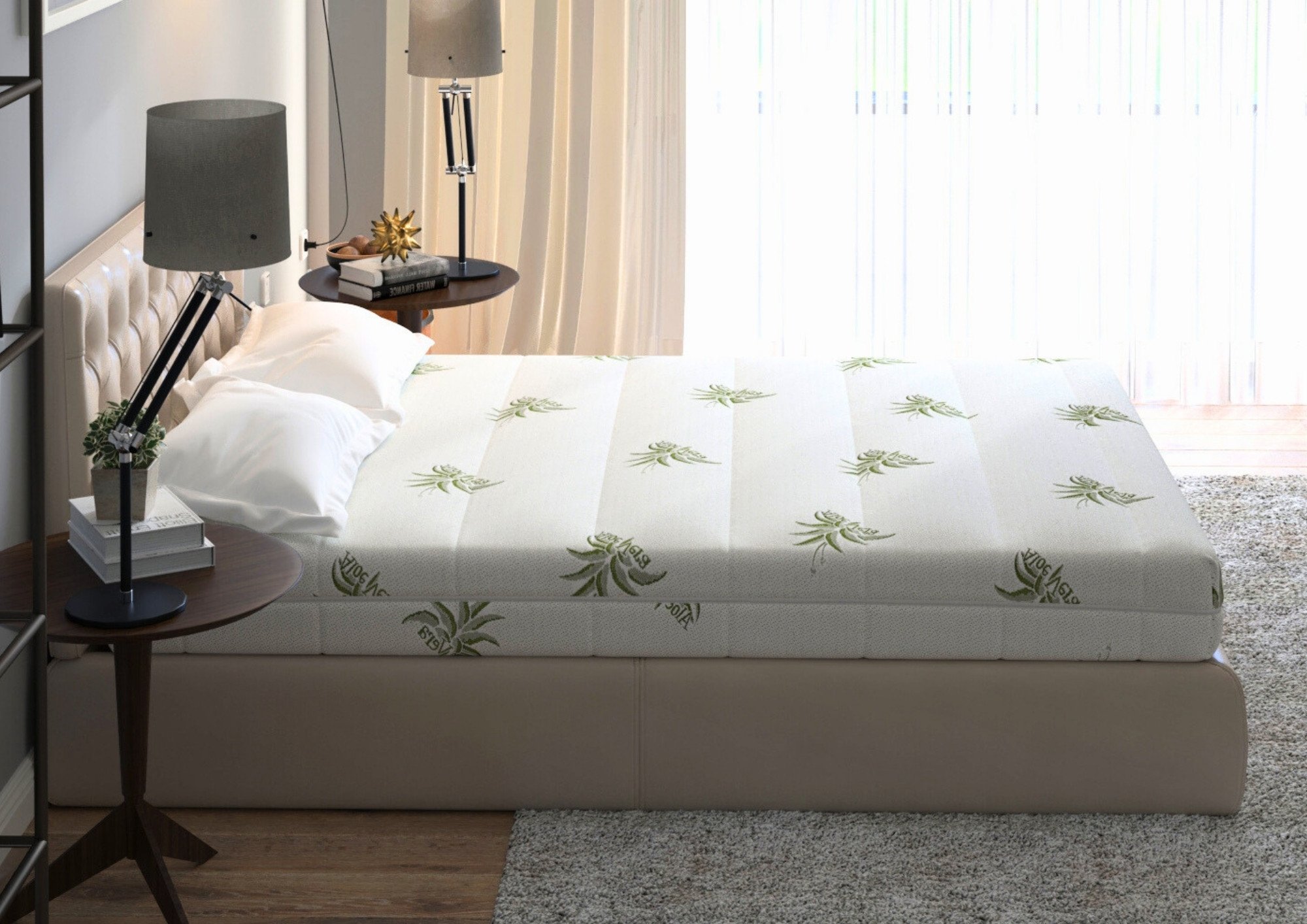 Saltea cu memorie Somnart XXL Memory Plus 180x200, înălțime 25 cm, pentru persoane supraponderale, husă Aloe Vera detașabilă, rulată, fermitate mare - imagine 5