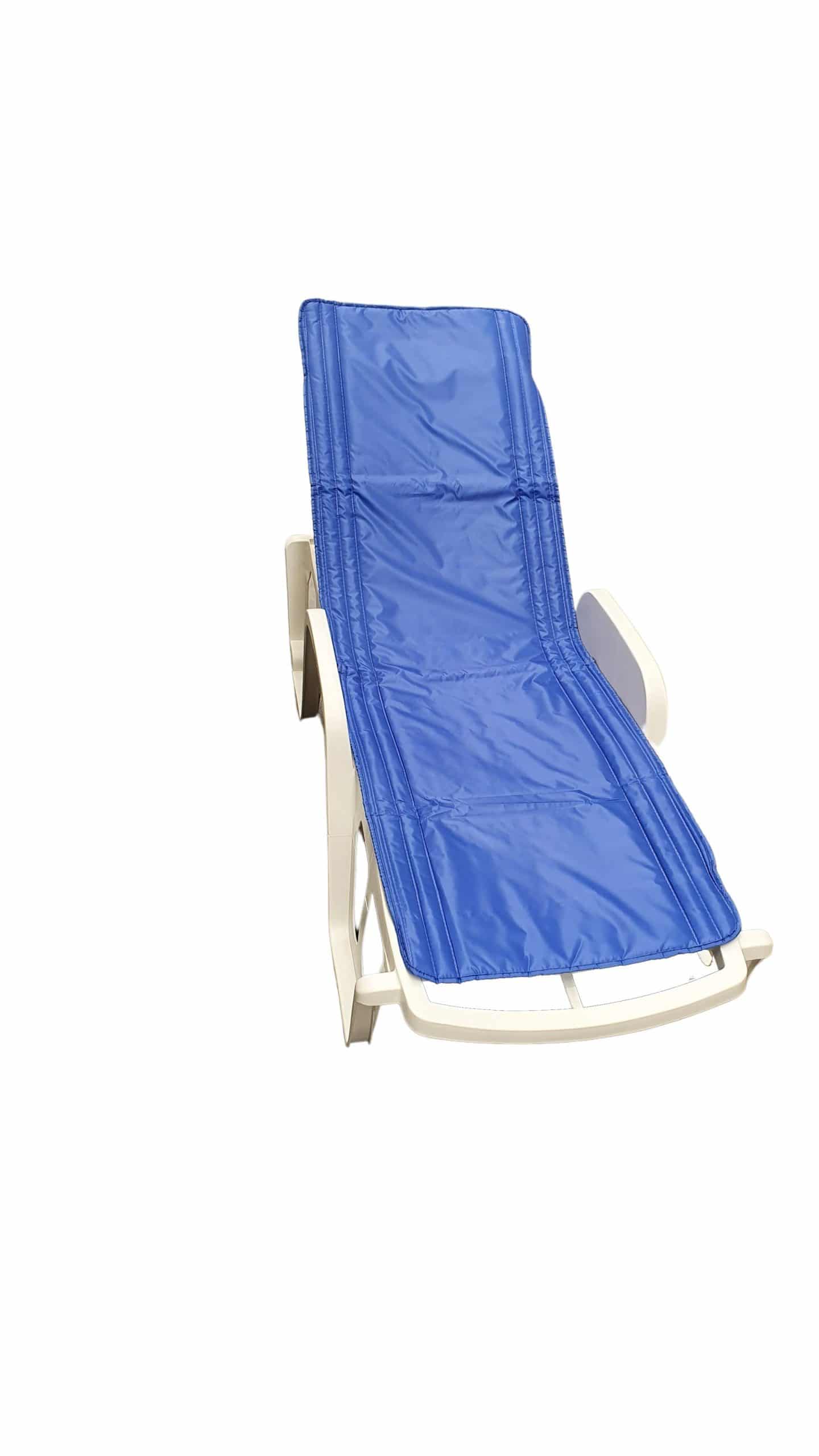 Saltea cu interior vatelină Somnart 60x190, înălțime 1 cm, pentru șezlong, două segmente, husă impermeabilă, culoare bleumarin - imagine 5