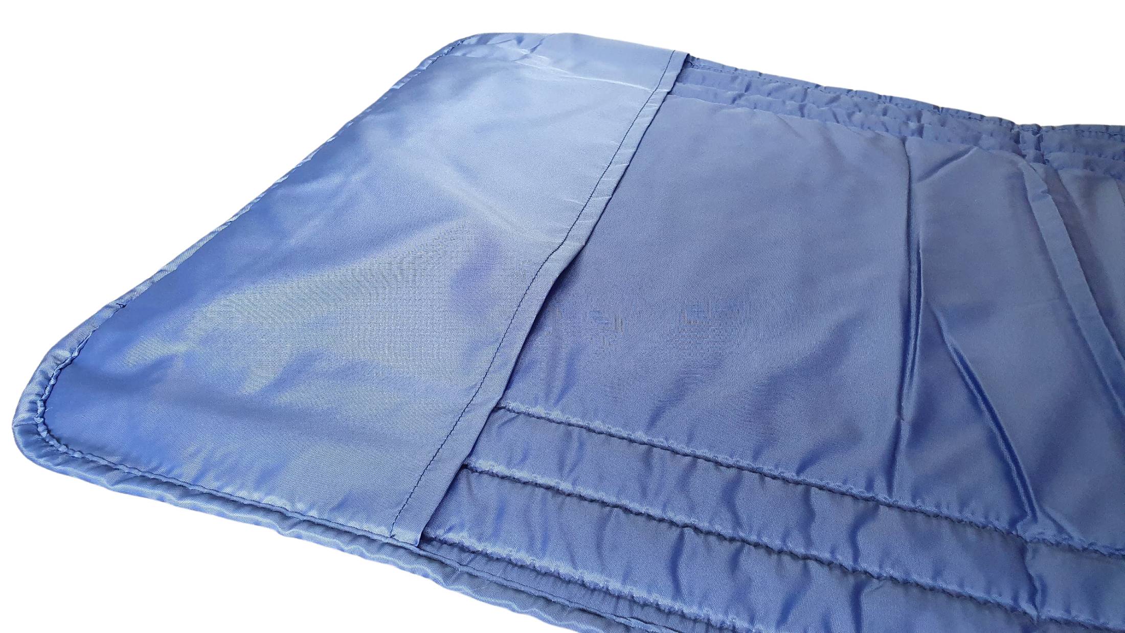 Saltea cu interior vatelină Somnart 60x190, înălțime 1 cm, pentru șezlong, două segmente, husă impermeabilă, culoare bleumarin - imagine 3