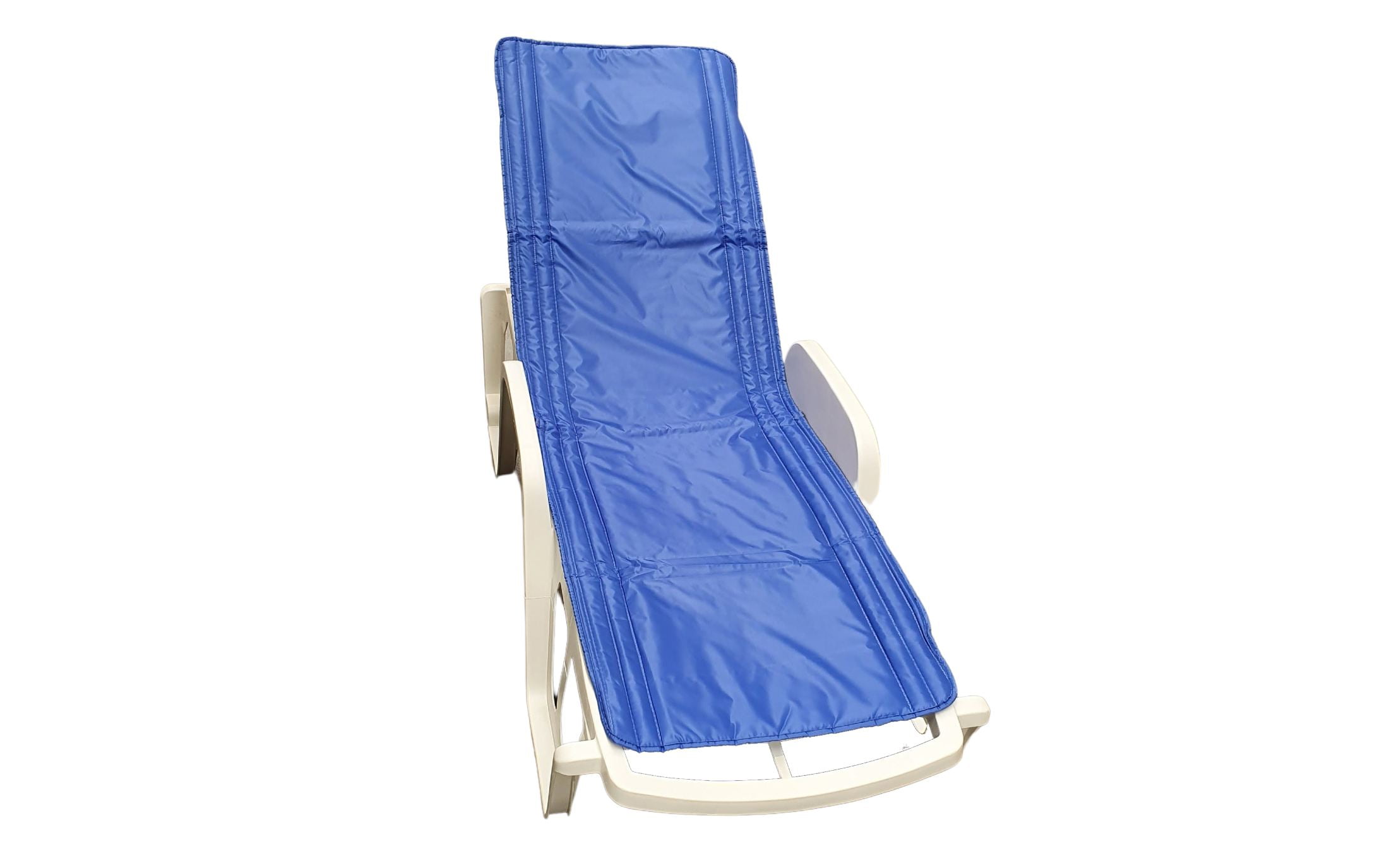 Saltea cu interior vatelină Somnart 60x190, înălțime 1 cm, pentru șezlong, două segmente, husă impermeabilă, culoare bleumarin - imagine 2