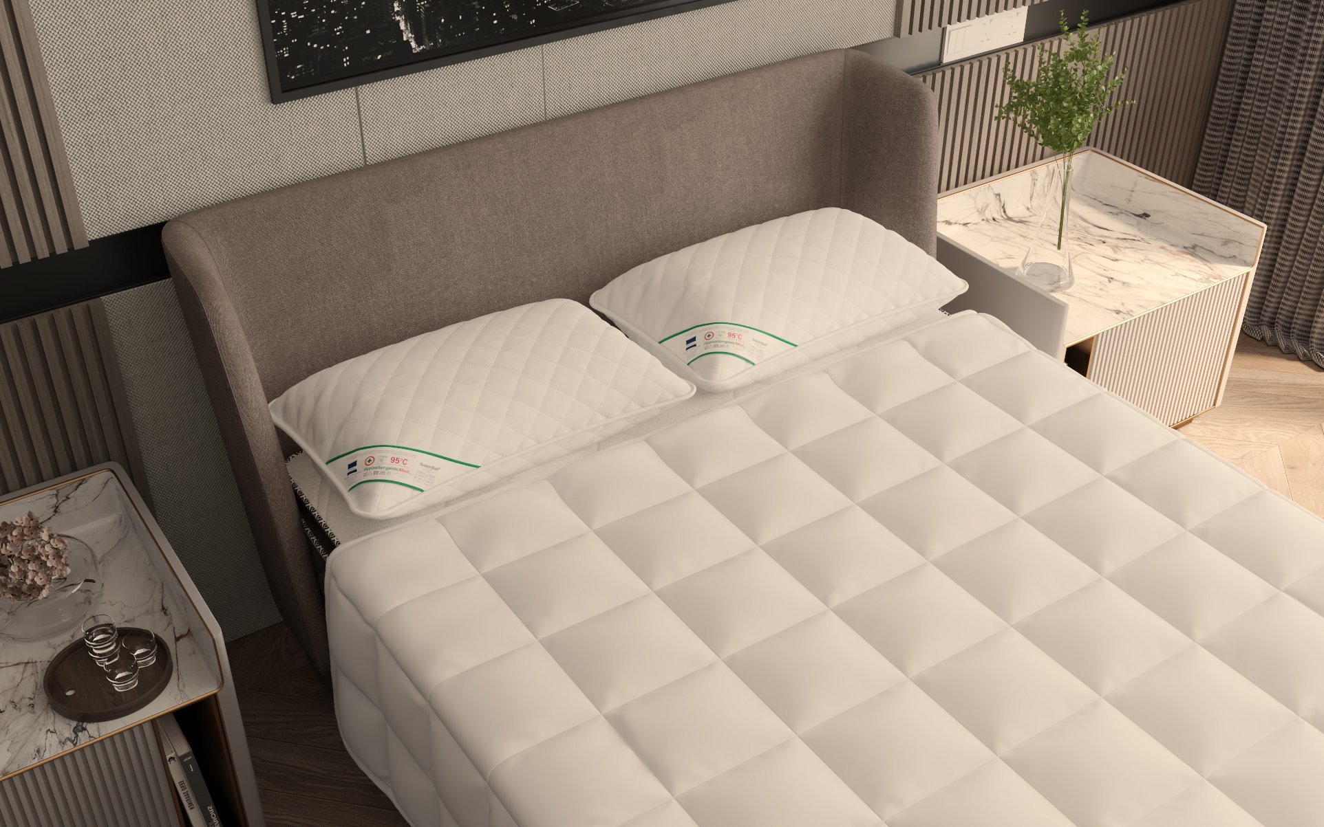 Perna Somnart HypoallergenicMed, lavabila la 95°C - 50 x 70 cm - imagine 2