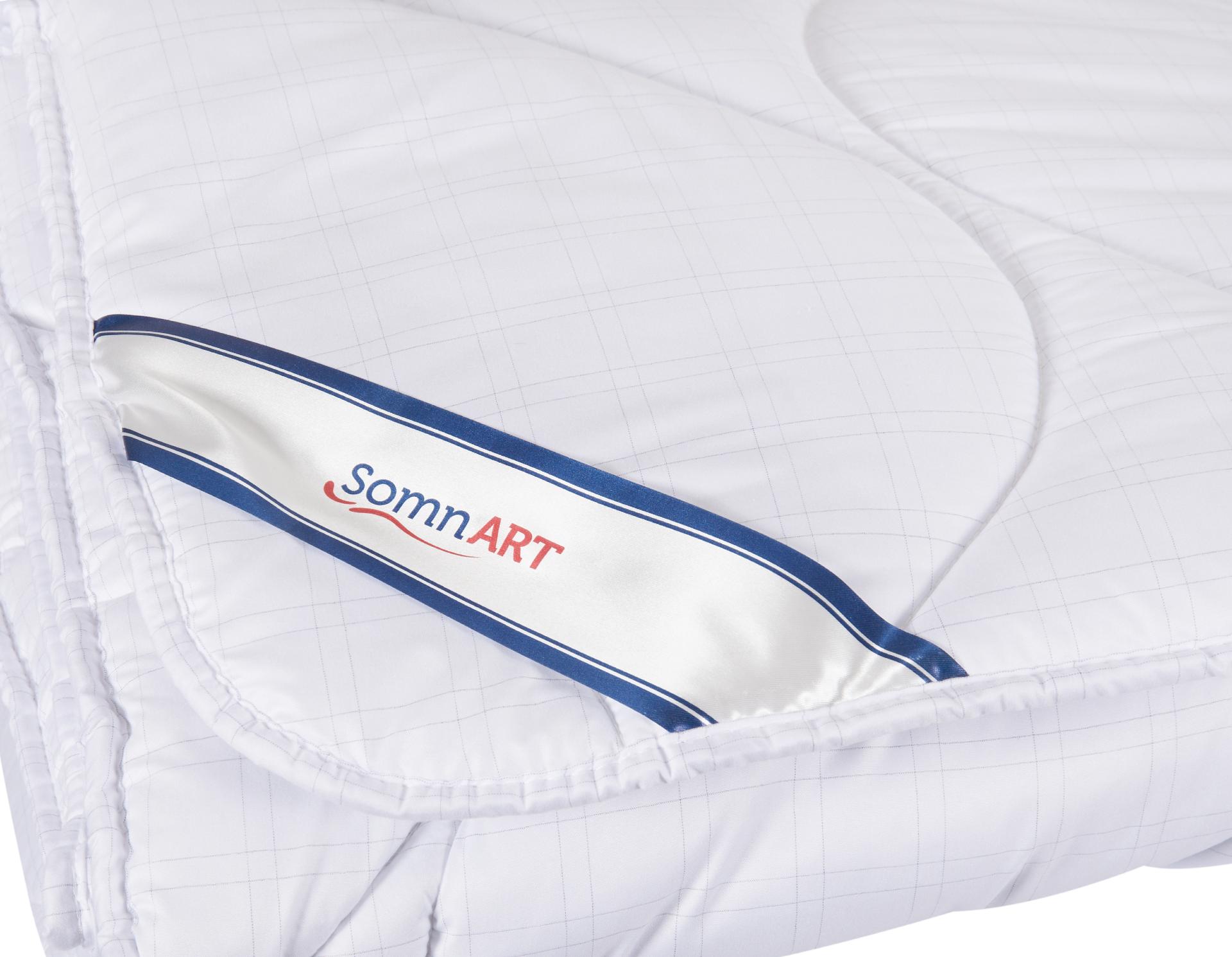 Pilota matlasata Somnart, 220x200 cm, microfibra cu fibre de carbon, umplutura usoara 200 gsm - imagine 4