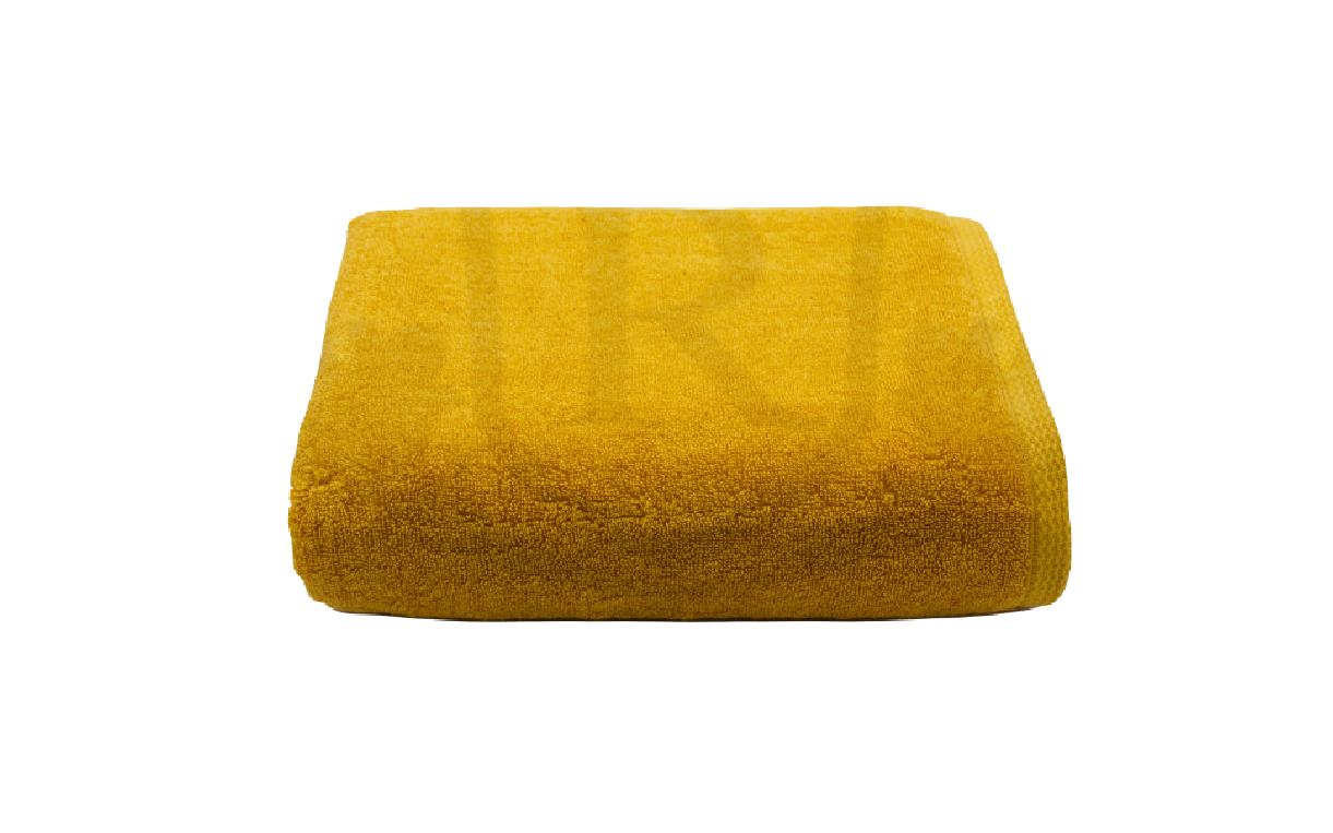 Set 2 prosoape de corp bumbac 100%, 600gsm, Somnart, 70x140cm, galben - imagine 2