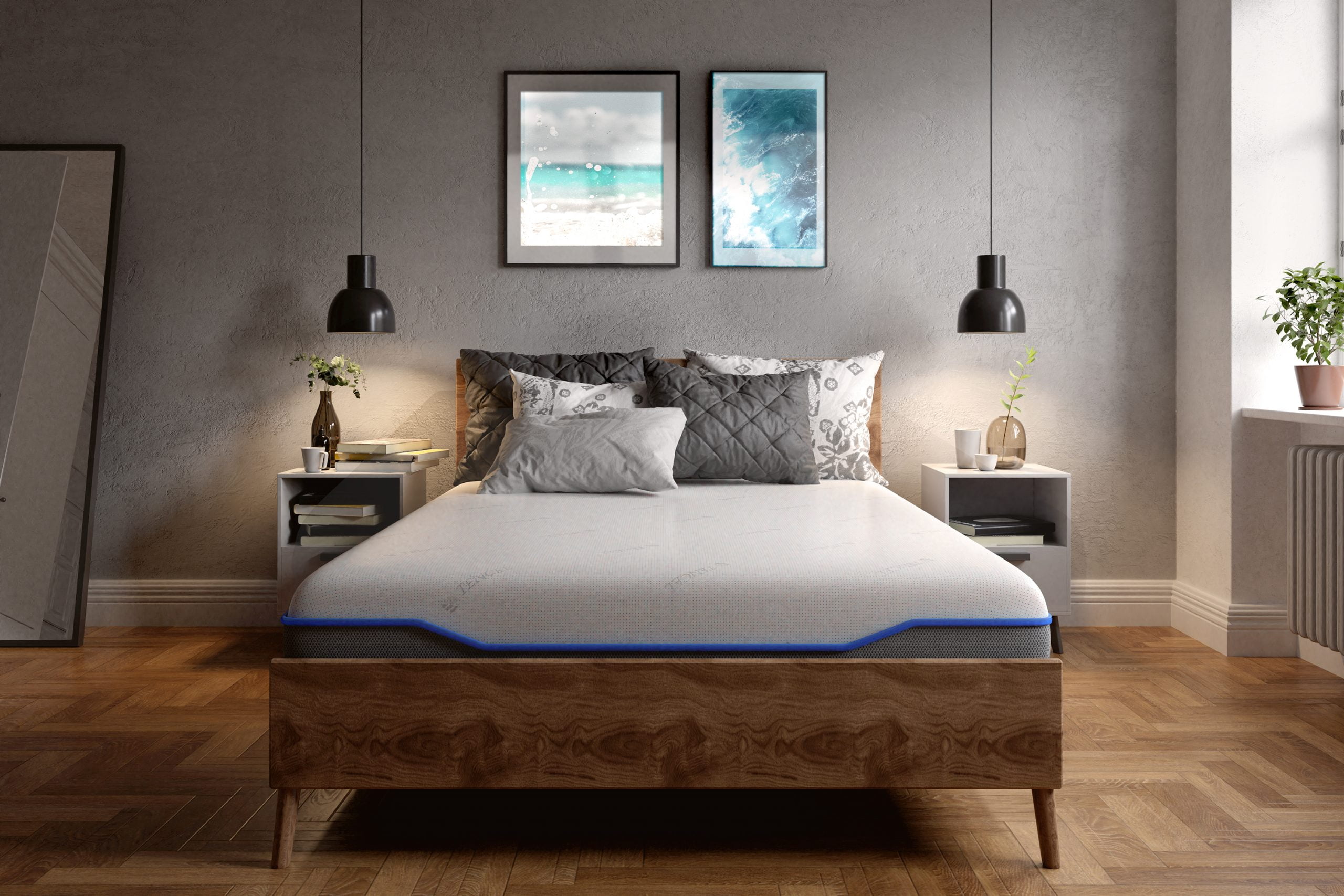 Saltea cu memorie și arcuri individuale Domine Tencel Ultra Pocket Multilayer 120x200, înălțime 24 cm, husă detașabilă, fermitate medie - imagine 4