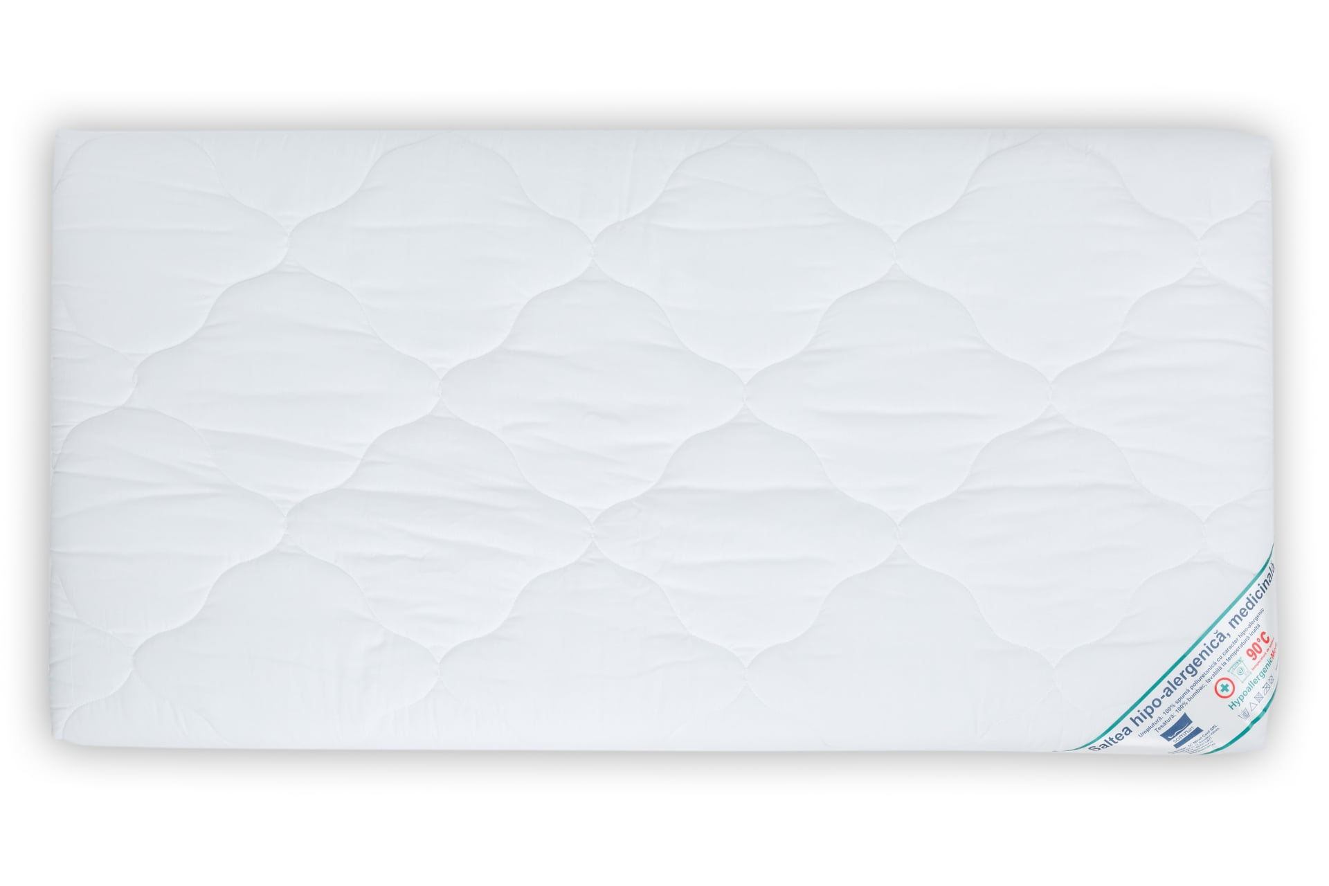 Saltea cu spumă poliuretanică Somnart HypoallergenicMed 70x140, înălțime 10 cm, ortopedică, pentru bebeluși și copii, husă detașabilă, fermitate medie - imagine 3