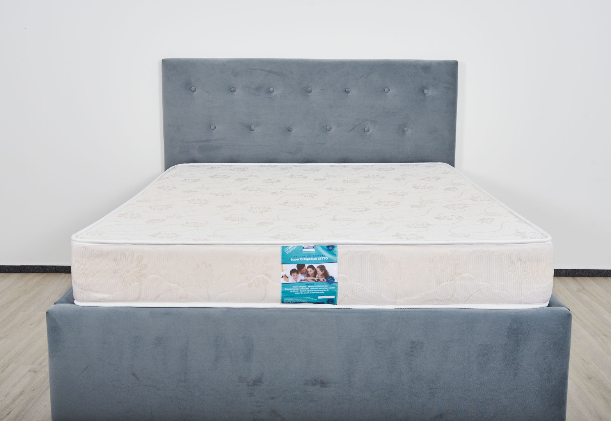 Saltea cu arcuri SomnART LETTO 180x200, înălțime 22 cm, ortopedică, husă matlasată, duritate medie-tare - imagine 9