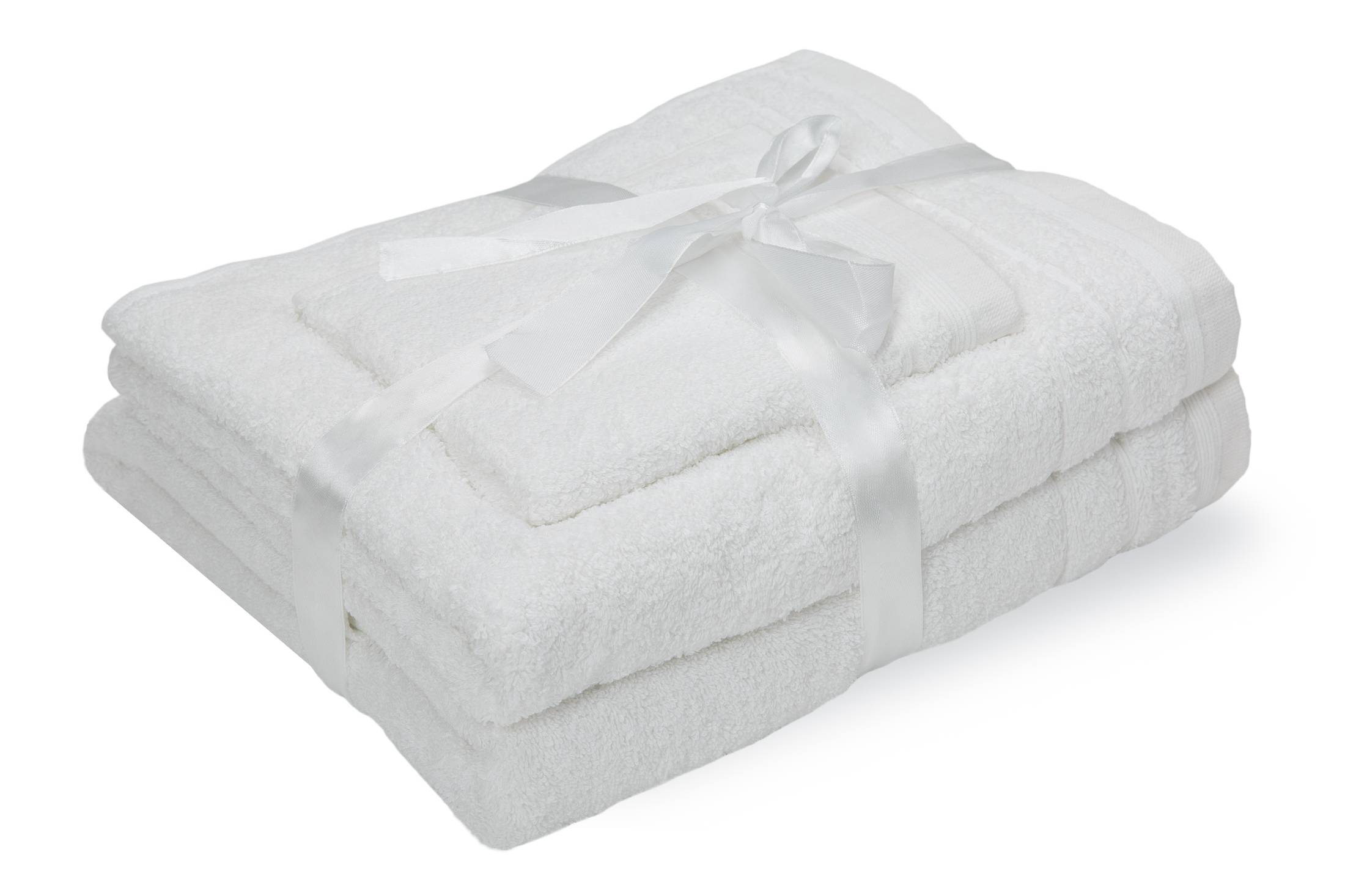 Set prosoape bumbac Somnart, 600gsm, de fata 50x90 cm + de corp 70x140 + de maini 30x50 cm, alb optic - imagine 5