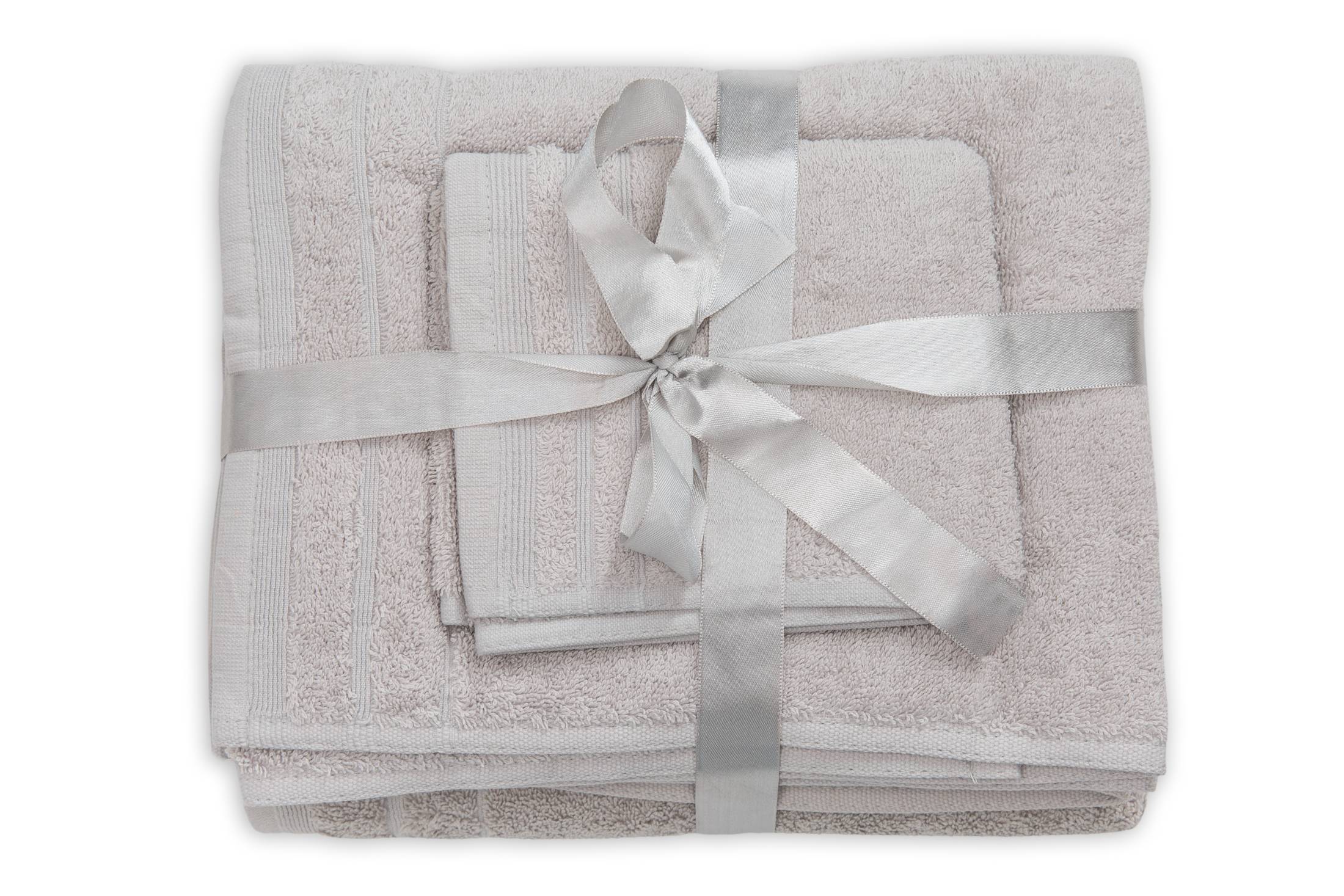 Set prosoape bumbac Somnart, 600gsm, de fata 50x90 cm + de corp 70x140 + de maini 30x50 cm, gri - imagine 3